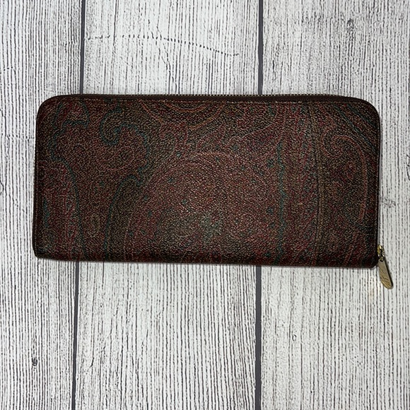 Etro Handbags - Etro Red and Green Paisley Wallet